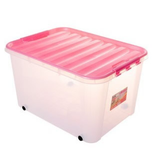 带滑轮收纳箱模具